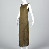 Christian Dior Boutique John Galliano Metallic Gold Evening Dress