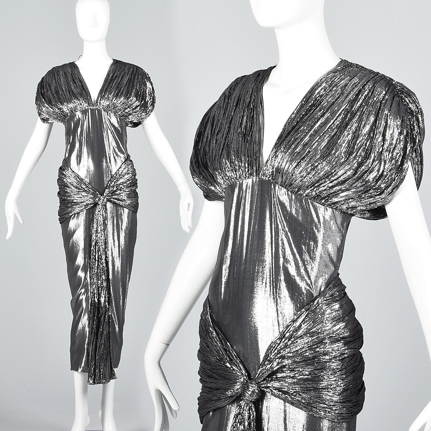 Sexy Isabelle Allard Silver Lamé Harem Dress