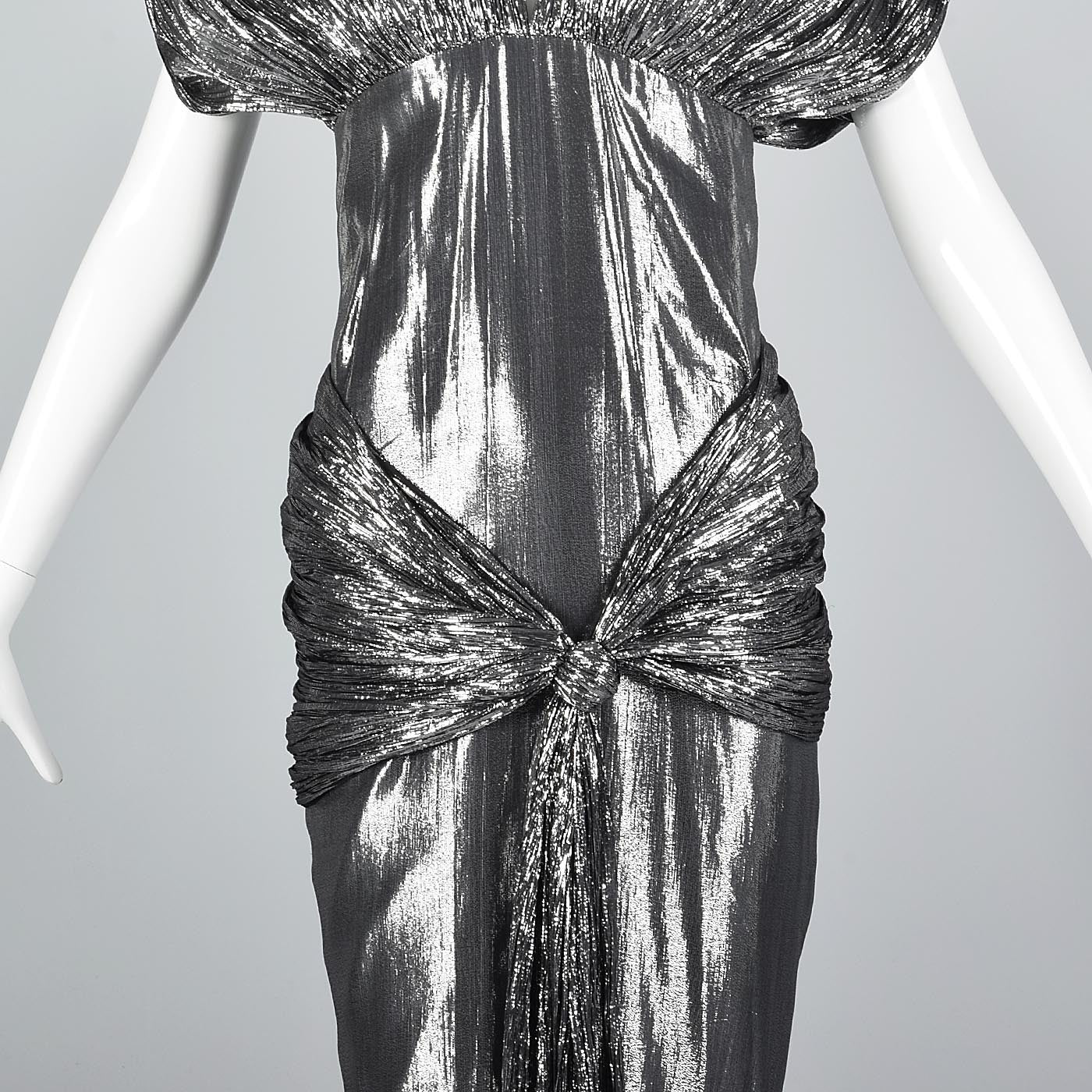 Sexy Isabelle Allard Silver Lamé Harem Dress