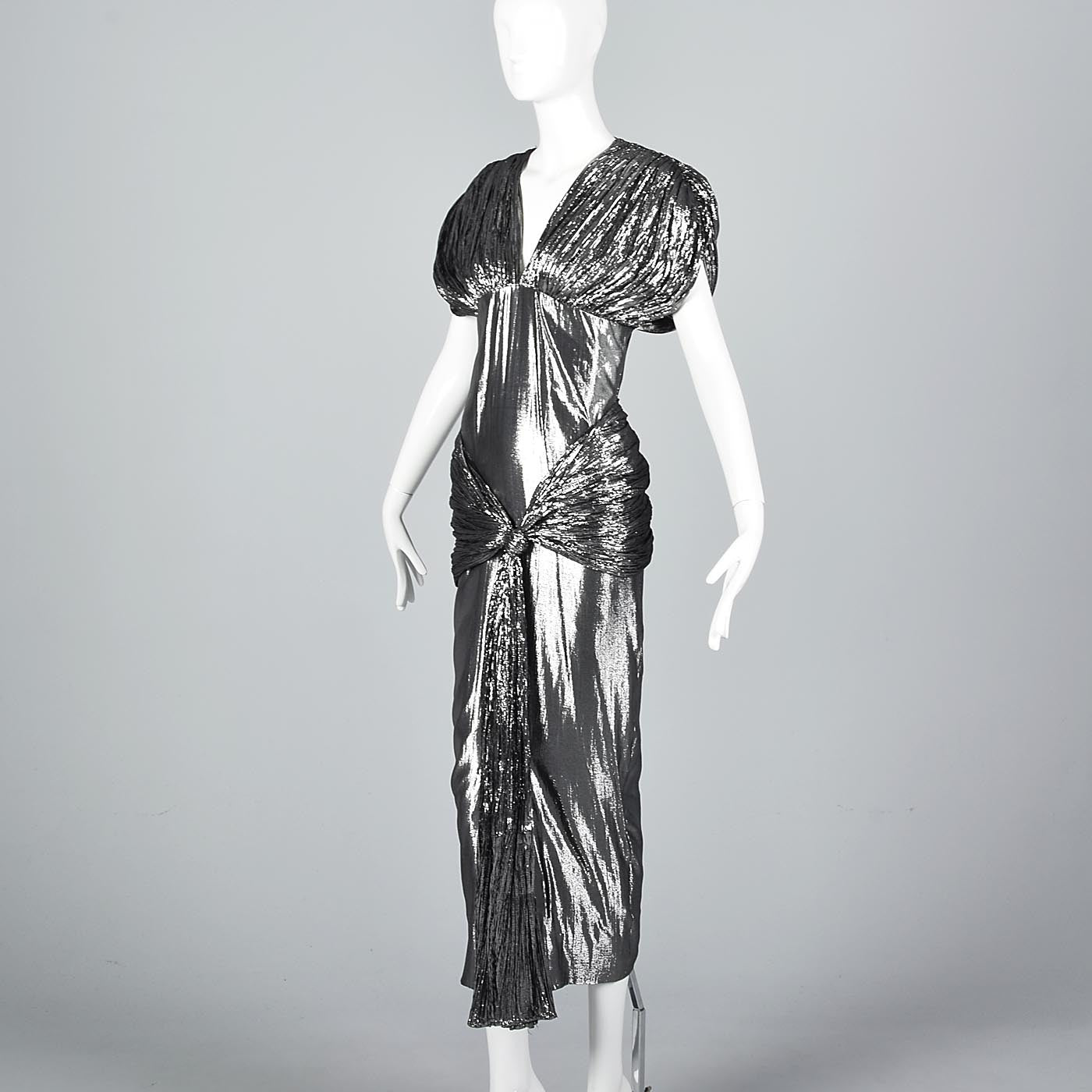 Sexy Isabelle Allard Silver Lamé Harem Dress