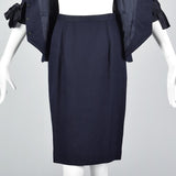 Scaasi Navy Blue Summer Skirt Suit
