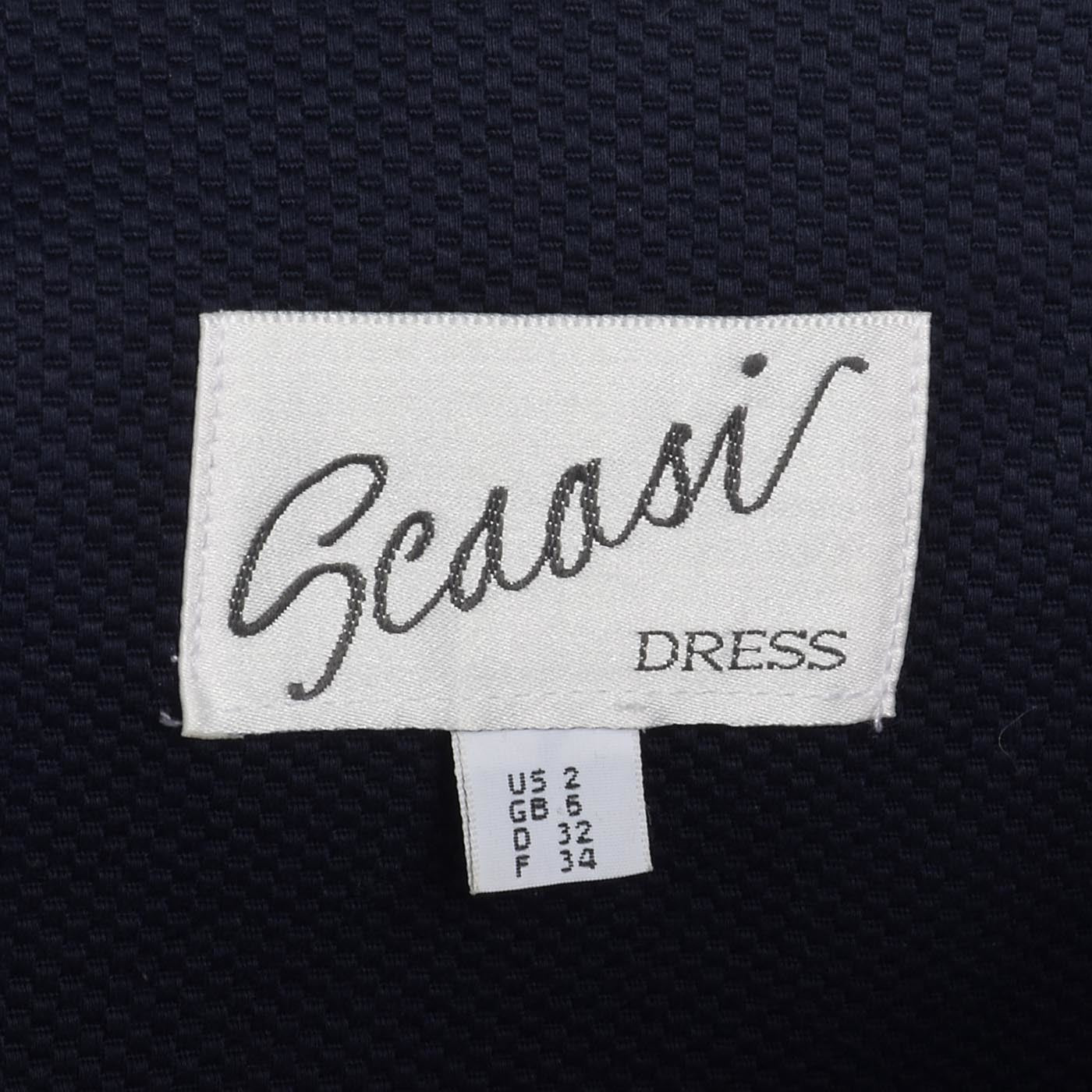 Scaasi Navy Blue Summer Skirt Suit