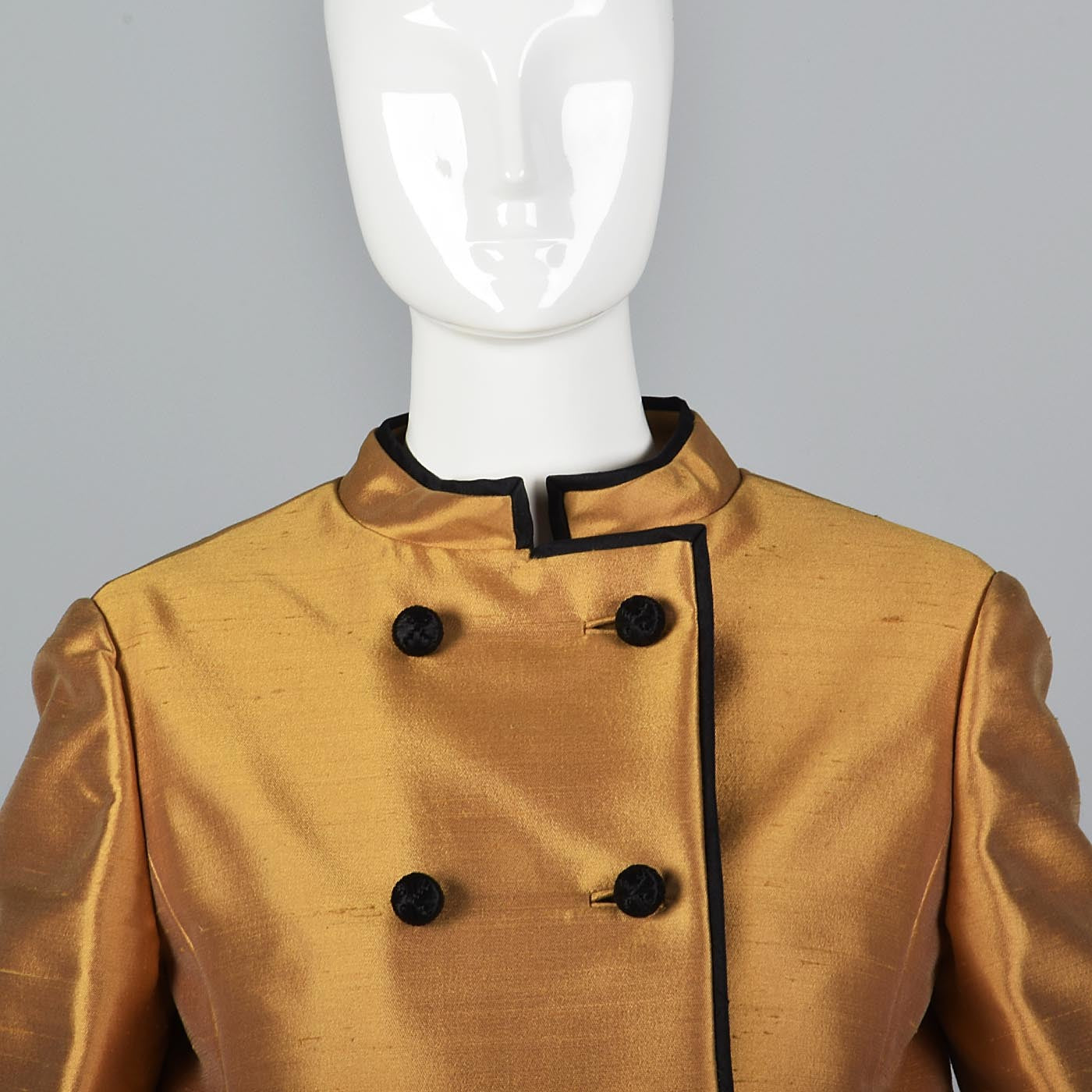 1960s Black Dress with Matching Gold Jacket