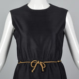 1960s Black Dress with Matching Gold Jacket