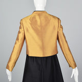 1960s Black Dress with Matching Gold Jacket