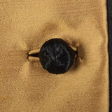 1960s Black Dress with Matching Gold Jacket
