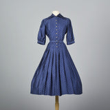 1950s Suzy Perette Blue Polkadot Dress