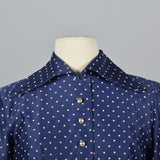 1950s Suzy Perette Blue Polkadot Dress