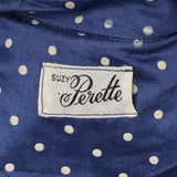 1950s Suzy Perette Blue Polkadot Dress