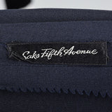 1940s Navy Blue Silk Dress