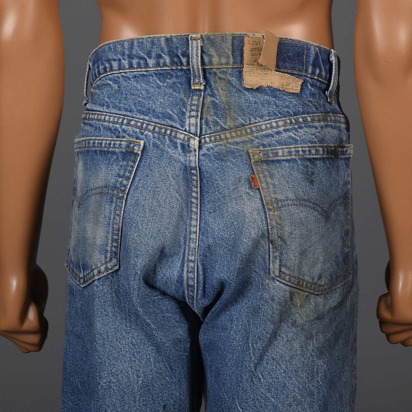 1970s Mens Distressed Levi's Jeans