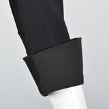 1940s Black Rayon Dress with Rhinestone Details