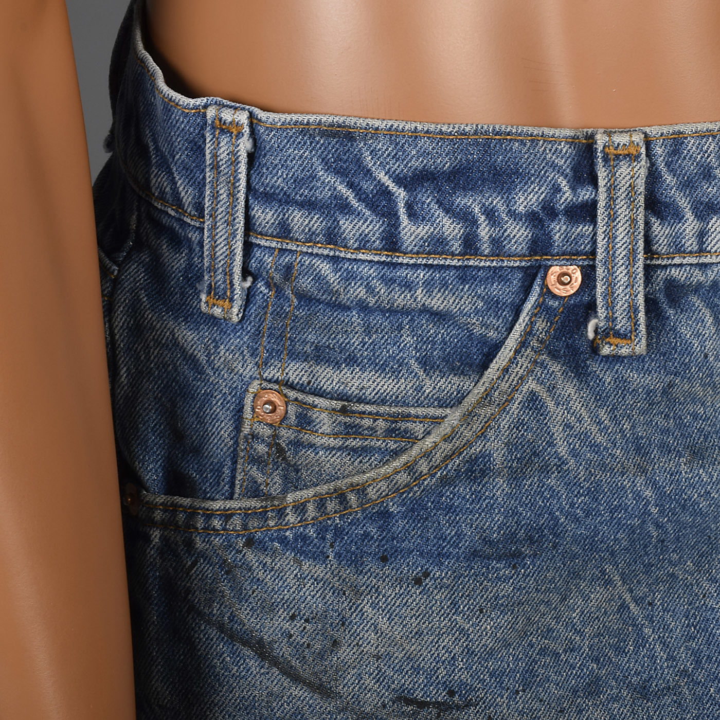 1970s Mens Distressed Levi's Jeans