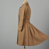1940s Double Breasted Gabardine Princess Coat