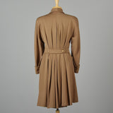 1940s Double Breasted Gabardine Princess Coat