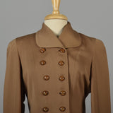 1940s Double Breasted Gabardine Princess Coat