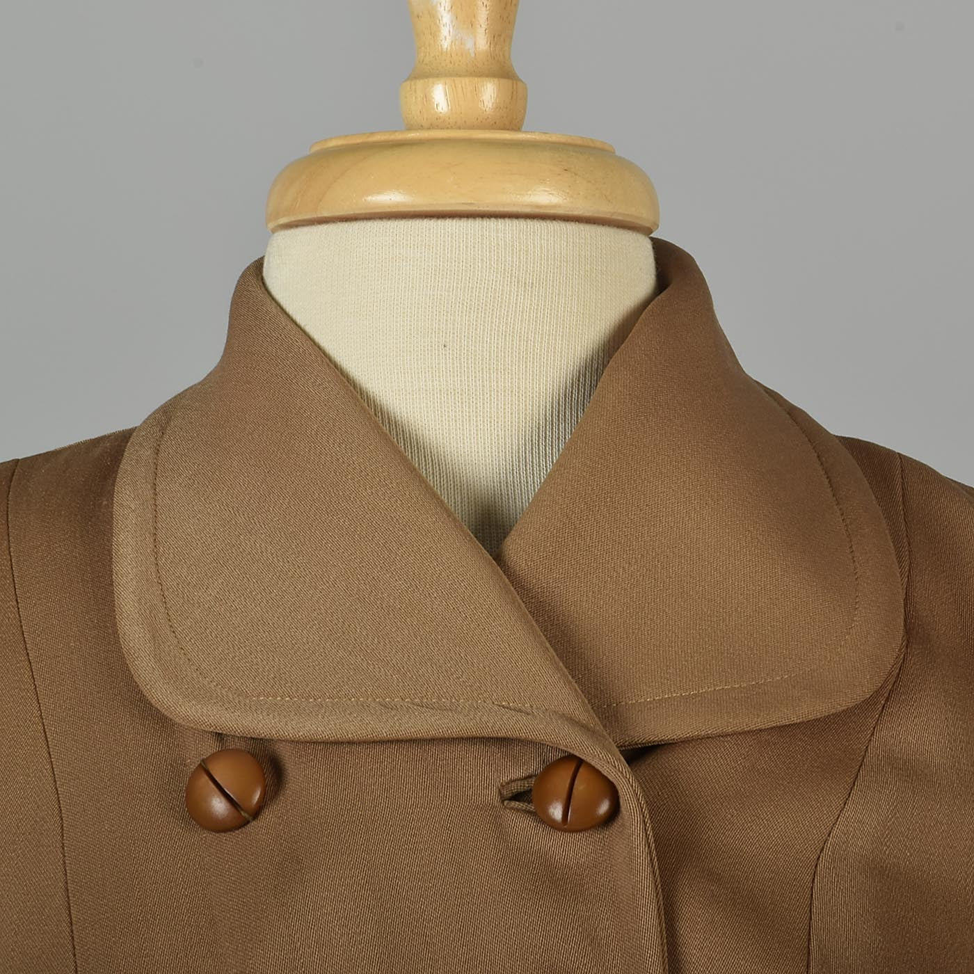 1940s Double Breasted Gabardine Princess Coat