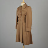 1940s Double Breasted Gabardine Princess Coat