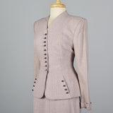 1950s Pink Skirt Suit with Hourglass Silhouette