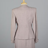 1950s Pink Skirt Suit with Hourglass Silhouette
