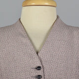 1950s Pink Skirt Suit with Hourglass Silhouette