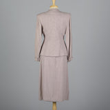 1950s Pink Skirt Suit with Hourglass Silhouette
