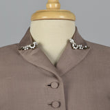 1950s Silk Skirt Suit with Beaded Detail