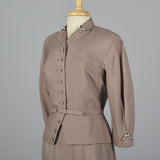 1950s Silk Skirt Suit with Beaded Detail