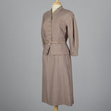 1950s Silk Skirt Suit with Beaded Detail