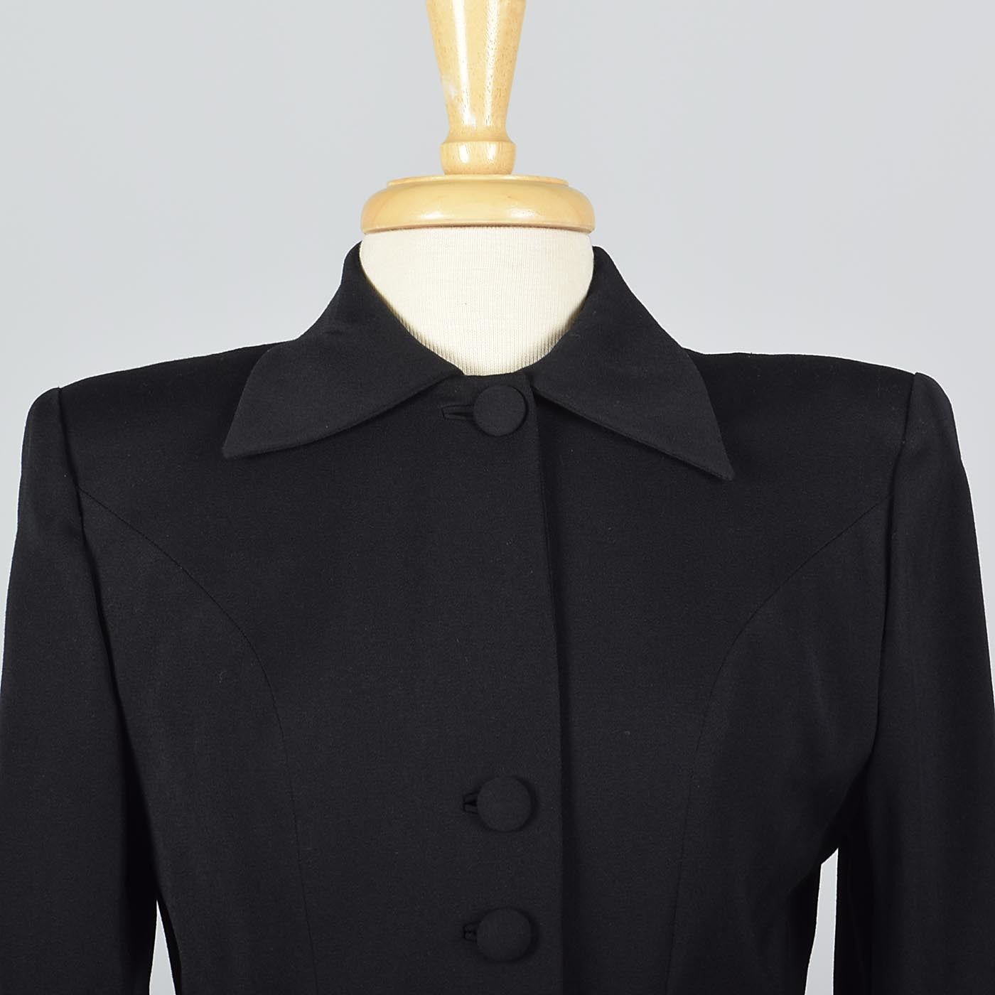 1950s Lilli Ann Classic Black Hourglass Jacket