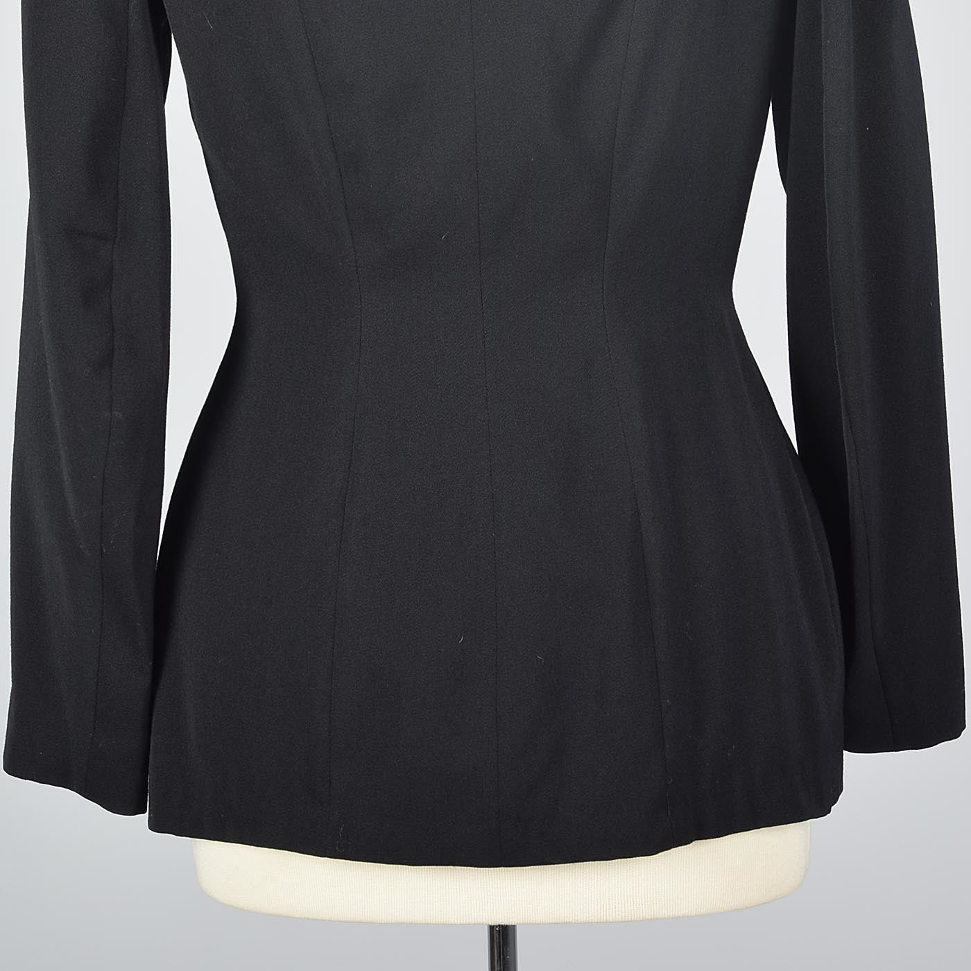 1950s Lilli Ann Classic Black Hourglass Jacket