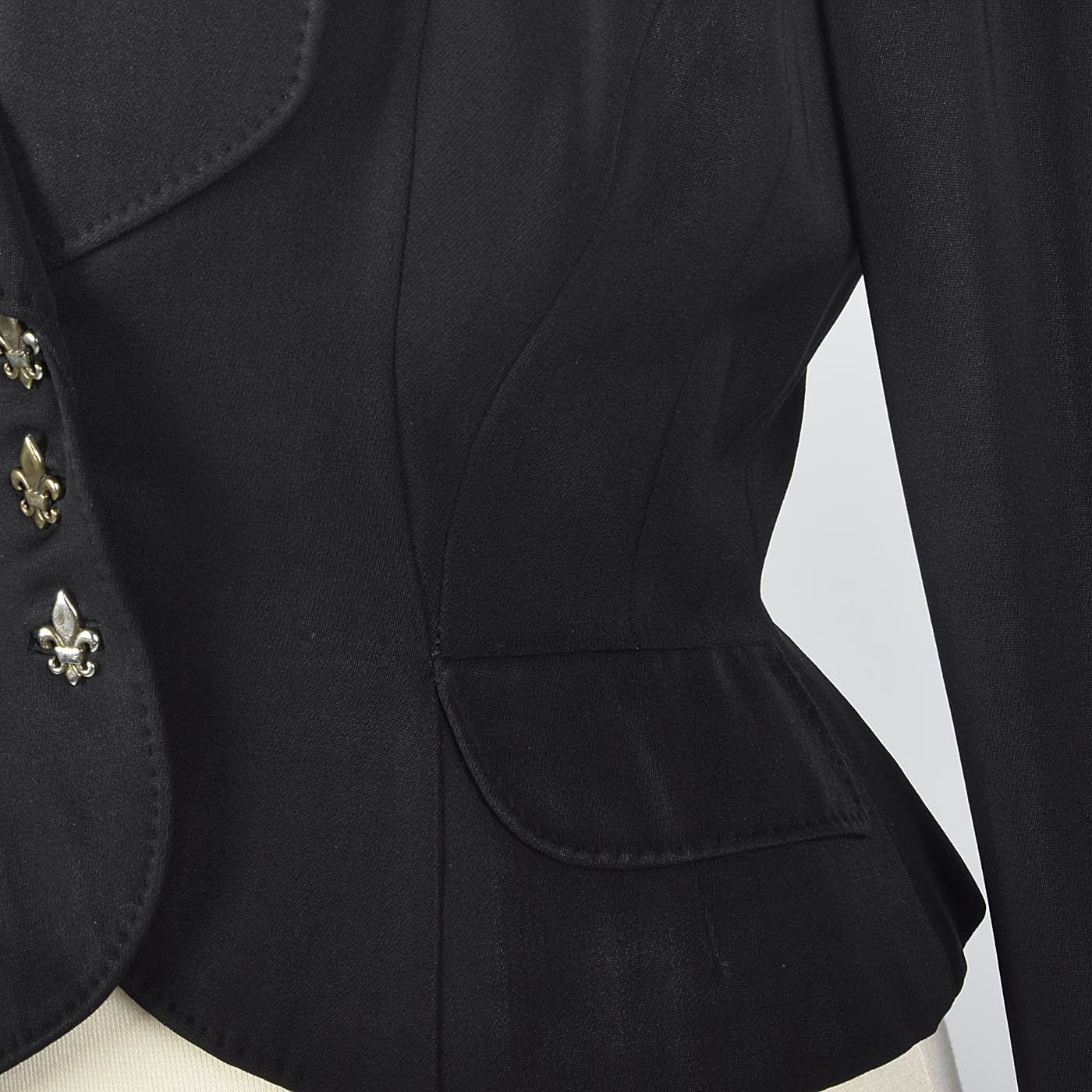 1950s Black Blazer with Shawl Collar