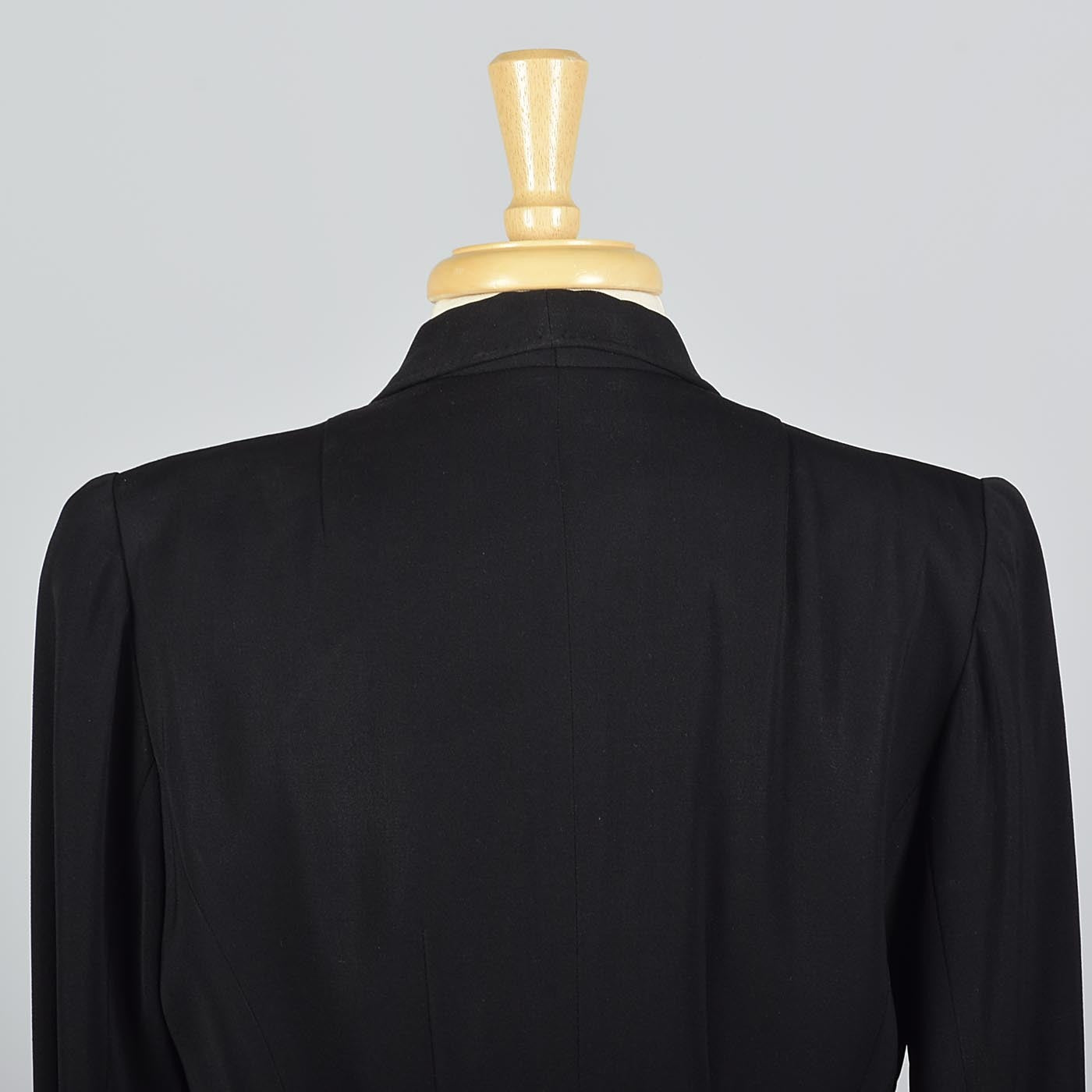 1950s Black Blazer with Shawl Collar