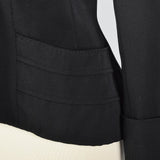 1950s Beautifully Tailored Black Wool Blazer