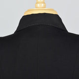 1950s Beautifully Tailored Black Wool Blazer