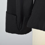 1950s Beautifully Tailored Black Wool Blazer