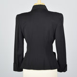 1950s Beautifully Tailored Black Wool Blazer