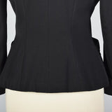 1950s Beautifully Tailored Black Wool Blazer