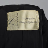 1950s Beautifully Tailored Black Wool Blazer