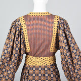 1960s Mary Quant Ginger Bohemian Wool Dress with Bishop Sleeves