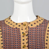 1960s Mary Quant Ginger Bohemian Wool Dress with Bishop Sleeves