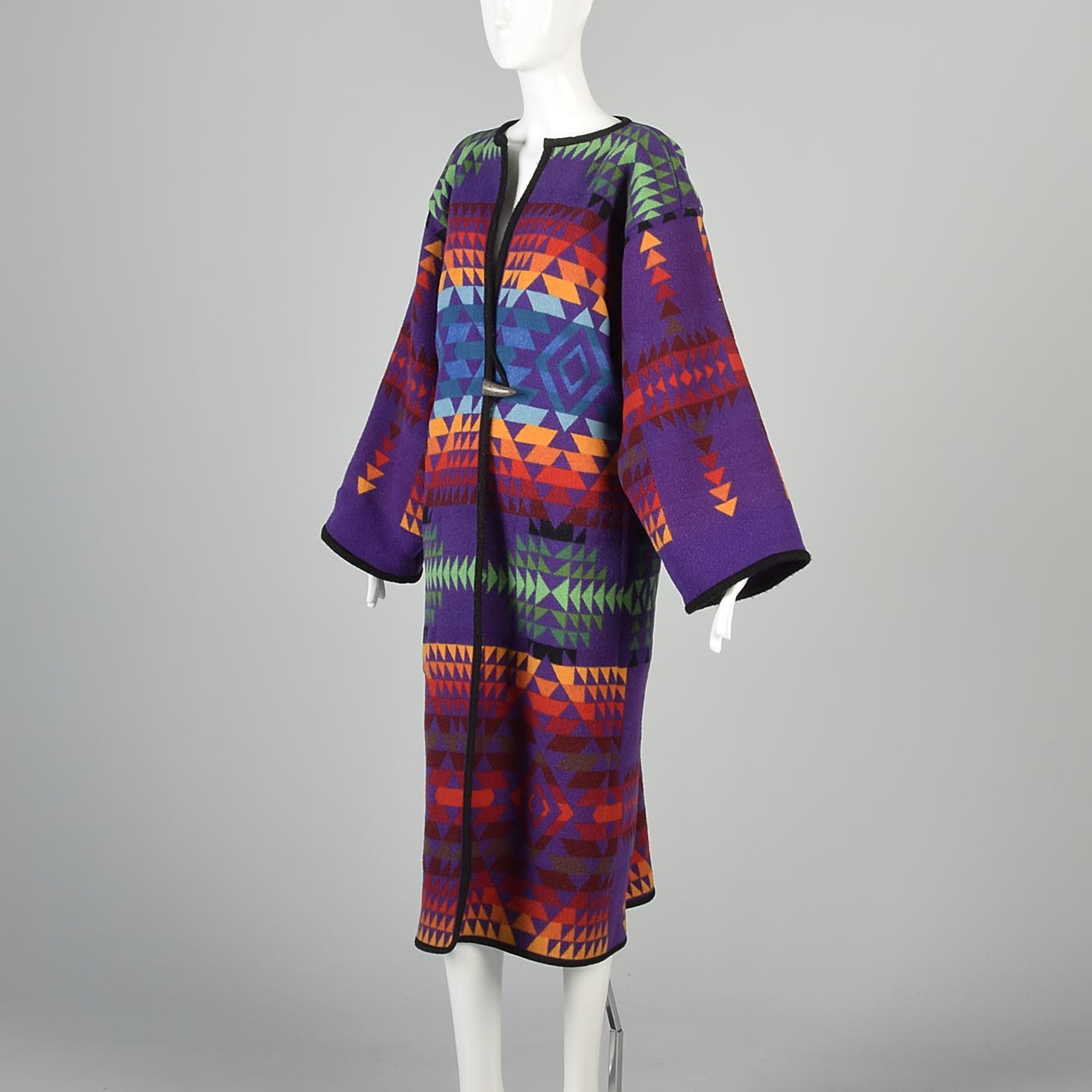 1970s Pendleton Beaver State Colorful Blanket Coat