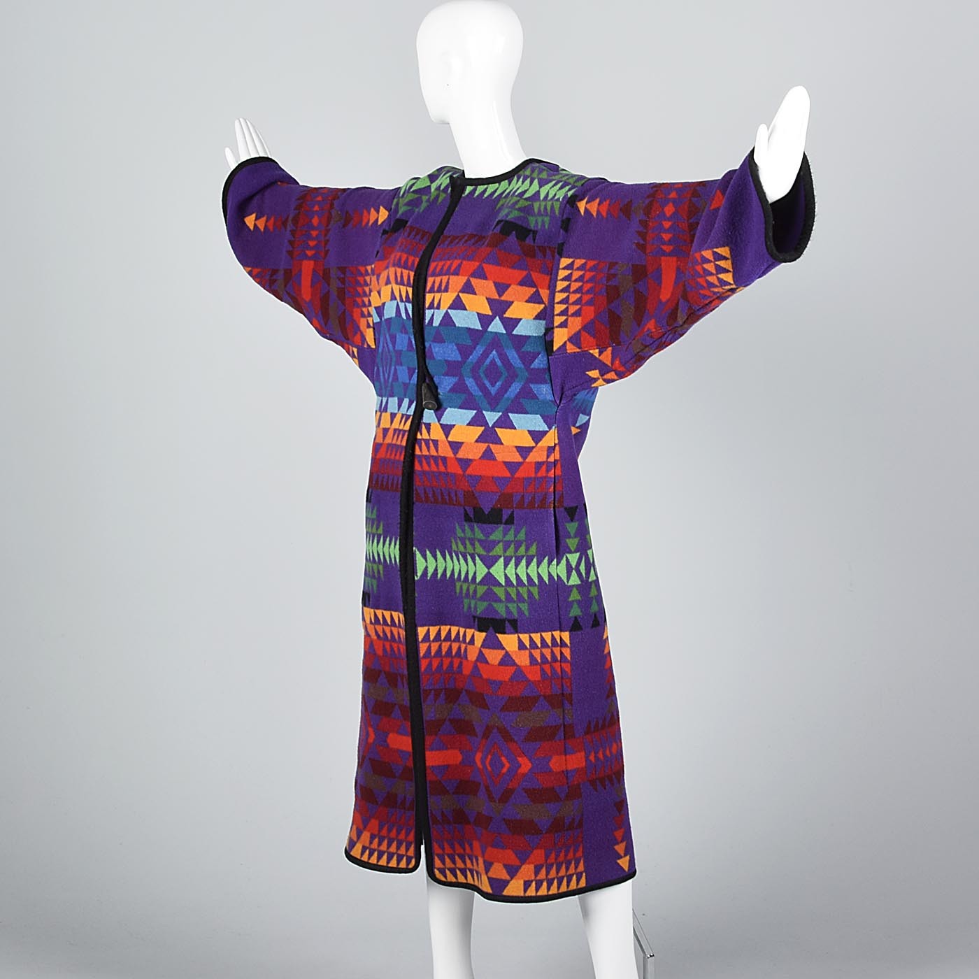 1970s Pendleton Beaver State Colorful Blanket Coat