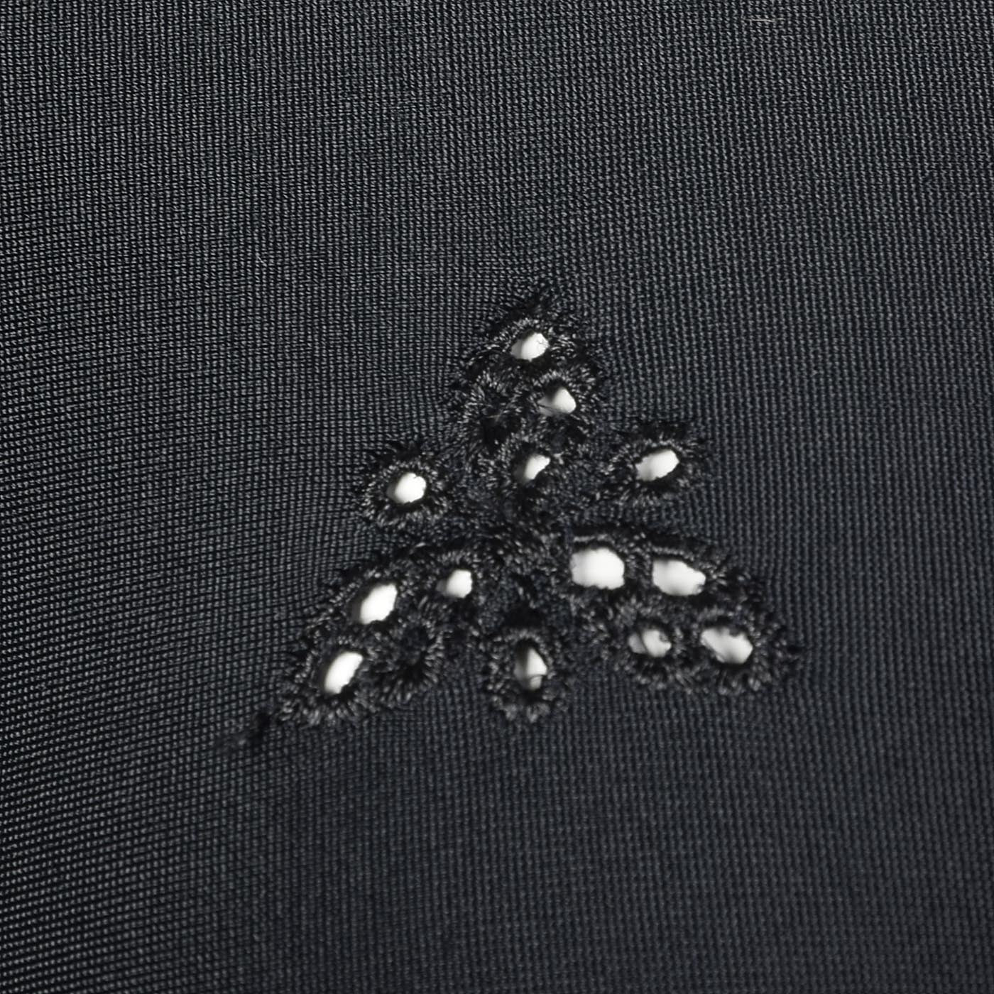 1990s Comme des Garcons Asymmetric Black Eyelet Dress