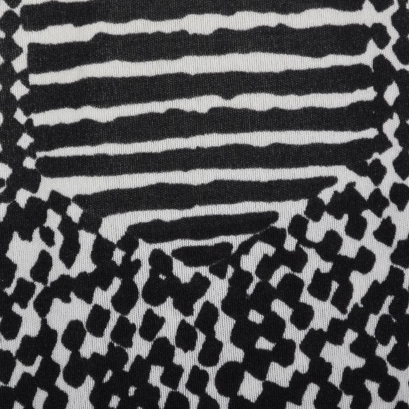 1960s La Mendola Two Piece Seprates Set in Black & White Op Art