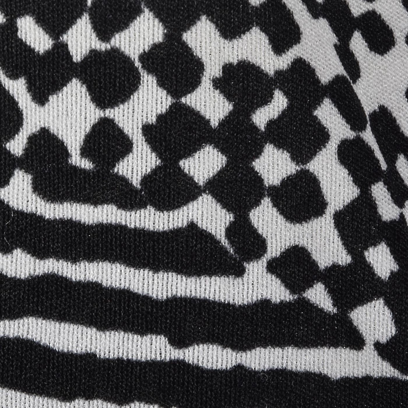 1960s La Mendola Two Piece Seprates Set in Black & White Op Art