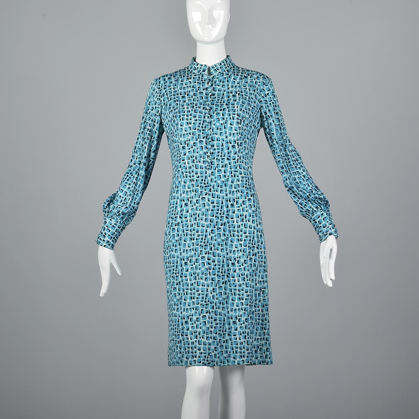 1960s Via Veneto Couture Boutique Wool Knit Dress