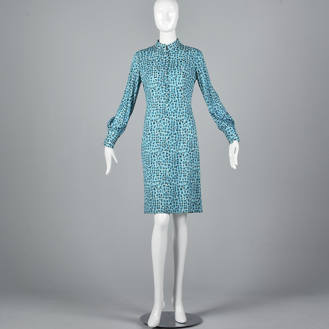 1960s Via Veneto Couture Boutique Wool Knit Dress