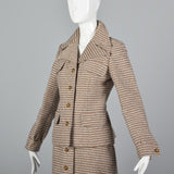 1970s Via Veneto Couture Boutique Tweed Skirt Suit