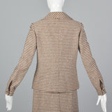 1970s Via Veneto Couture Boutique Tweed Skirt Suit